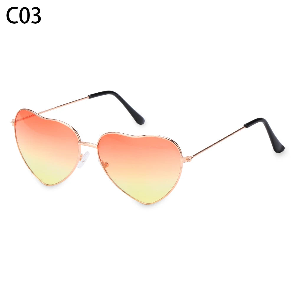 Western GQ Fashion Retro Heart Shaped  Sunglasses UV 400 Outdoor Goggles
