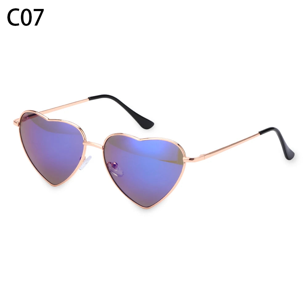 Western GQ Fashion Retro Heart Shaped  Sunglasses UV 400 Outdoor Goggles