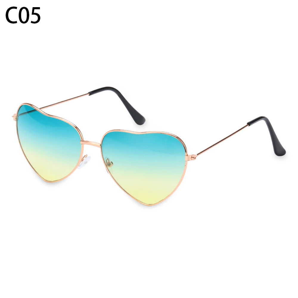 Western GQ Fashion Retro Heart Shaped  Sunglasses UV 400 Outdoor Goggles