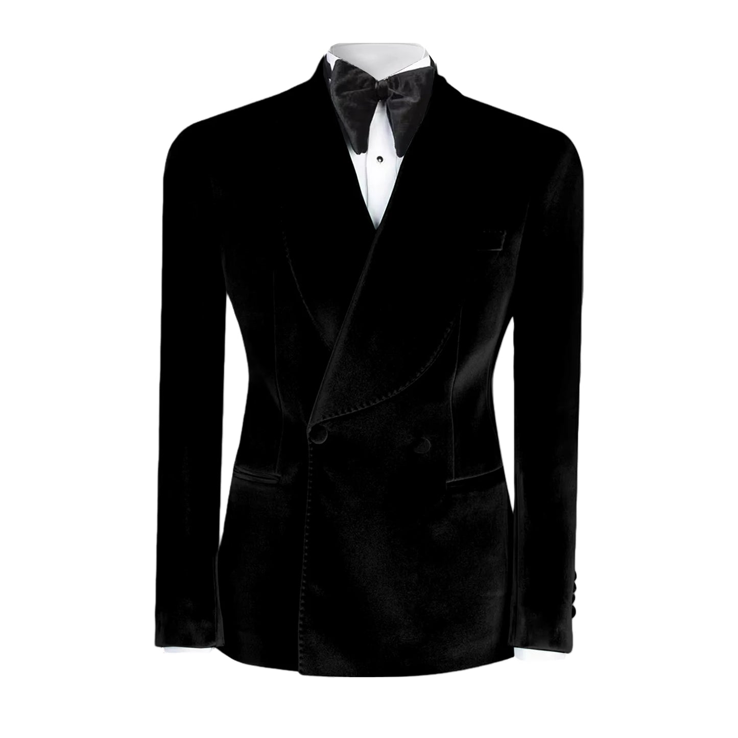 Western GQ Luxury Velvet Double Breasted Jacket