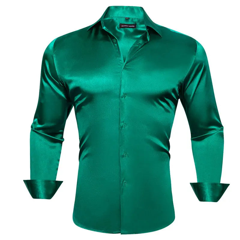 Designer Men Slim Fit Silk Shirts