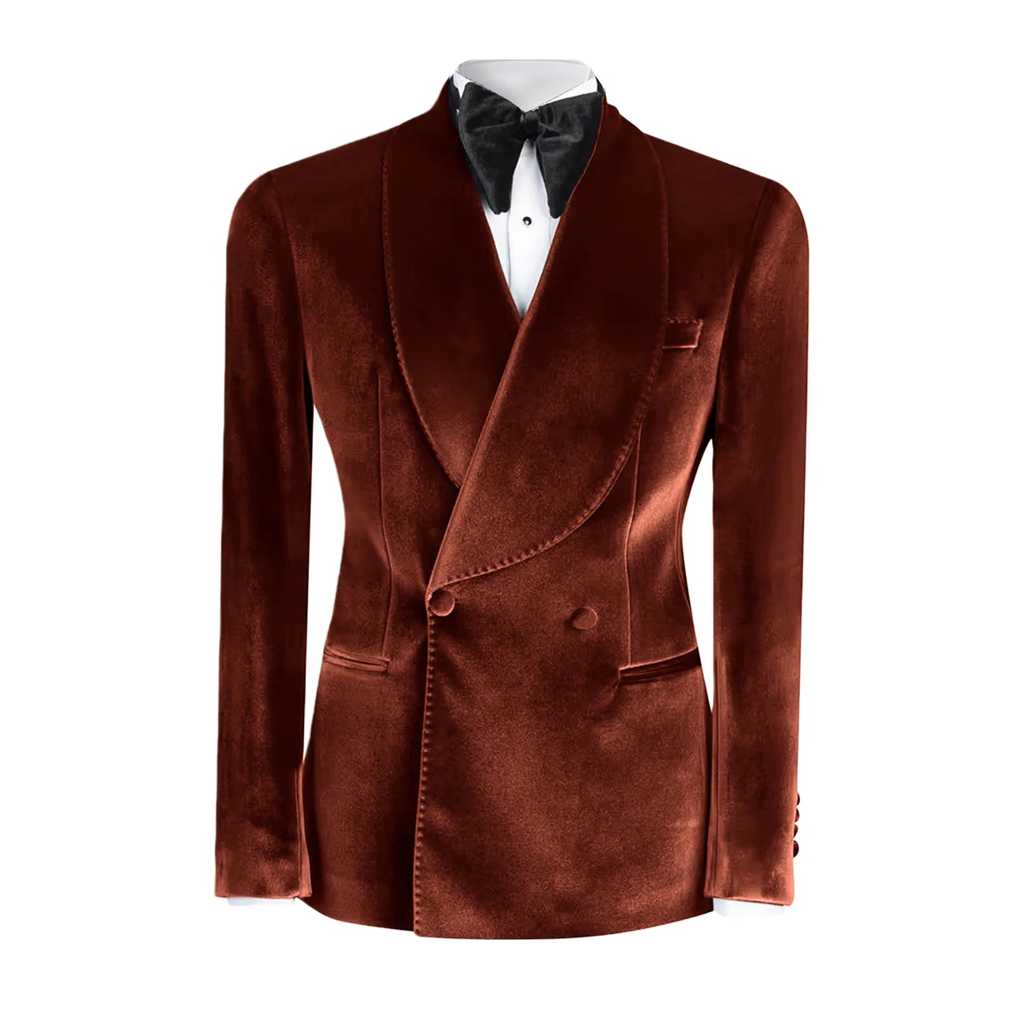Western GQ Luxury Velvet Double Breasted Jacket