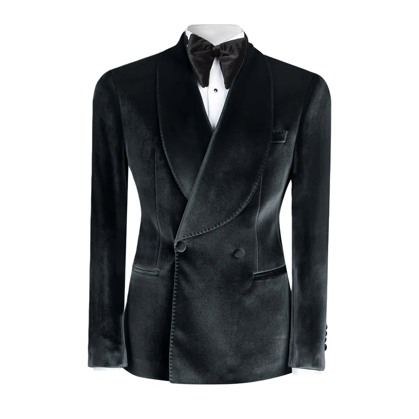 Western GQ Luxury Velvet Double Breasted Jacket