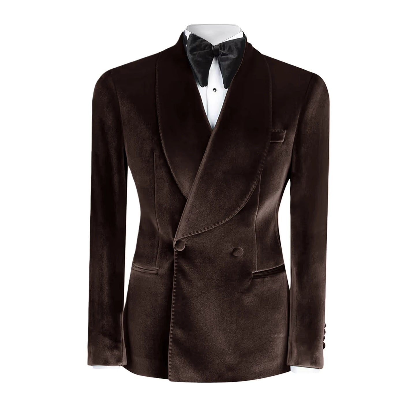 Western GQ Luxury Velvet Double Breasted Jacket