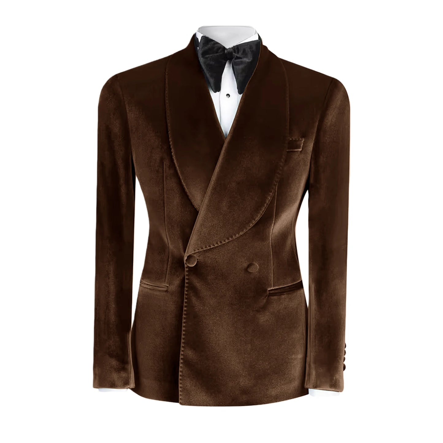Western GQ Luxury Velvet Double Breasted Jacket
