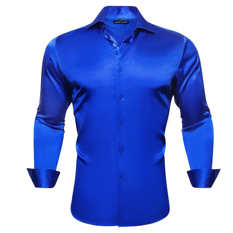 Designer Men Slim Fit Silk Shirts