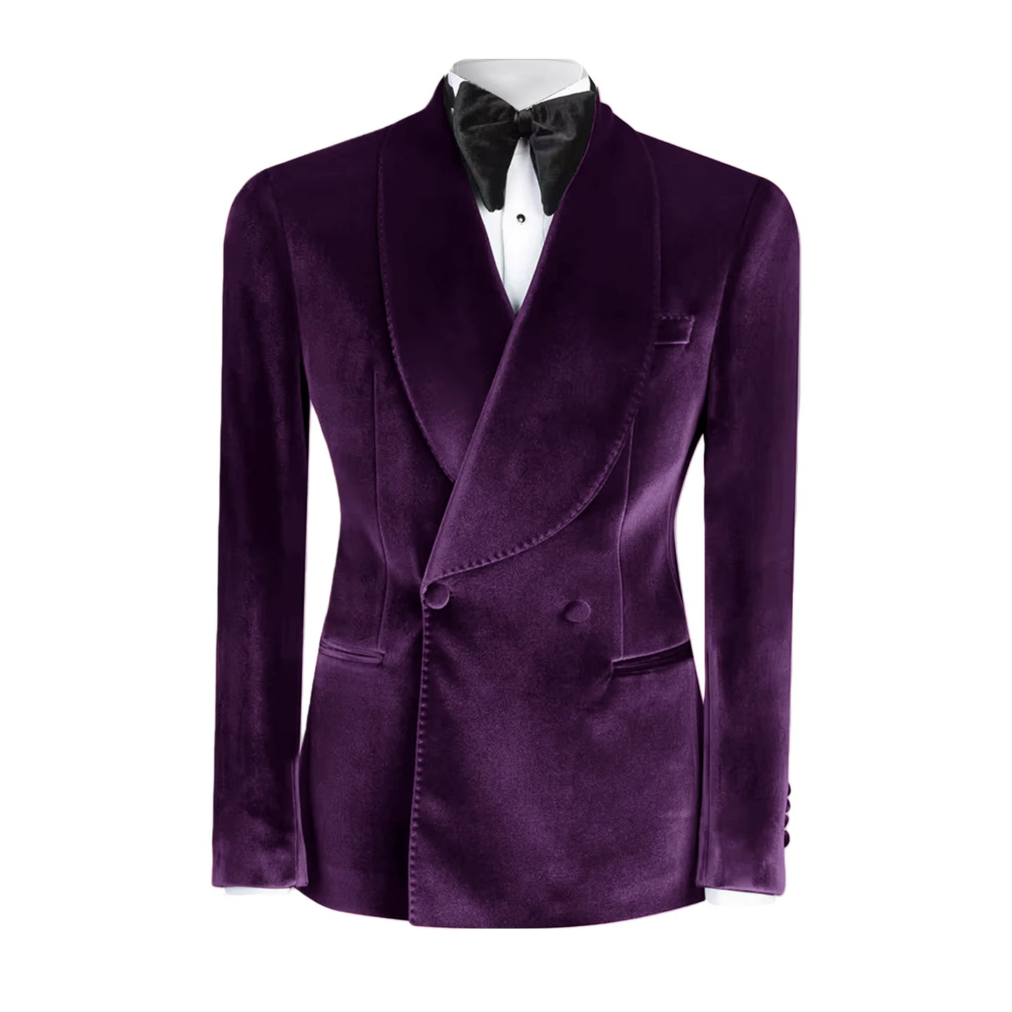 Western GQ Luxury Velvet Double Breasted Jacket