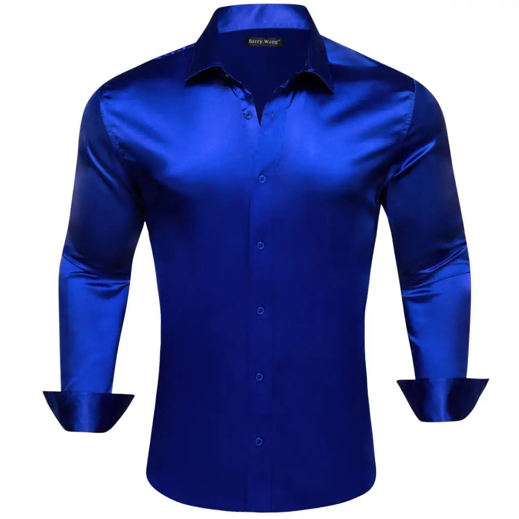 Designer Men Slim Fit Silk Shirts