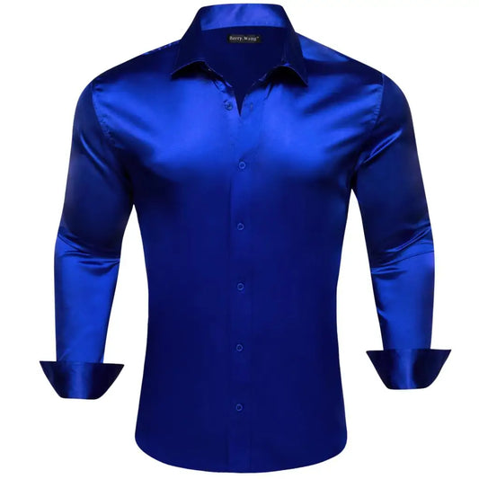 Designer Men Slim Fit Silk Shirts
