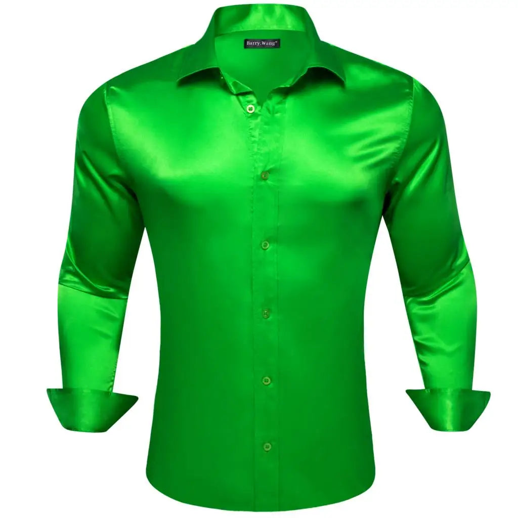 Designer Men Slim Fit Silk Shirts