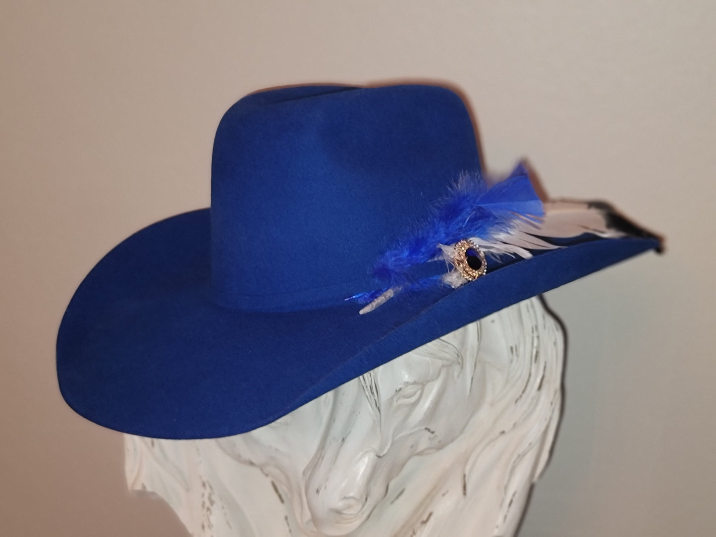 Custom Blue WGQ 5X Cashmere Bull Rider